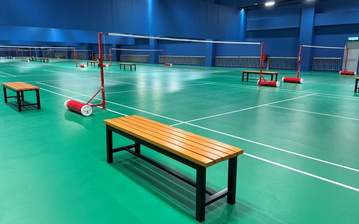 Revêtement de sol pour terrain de badminton en PVC prêt à poser