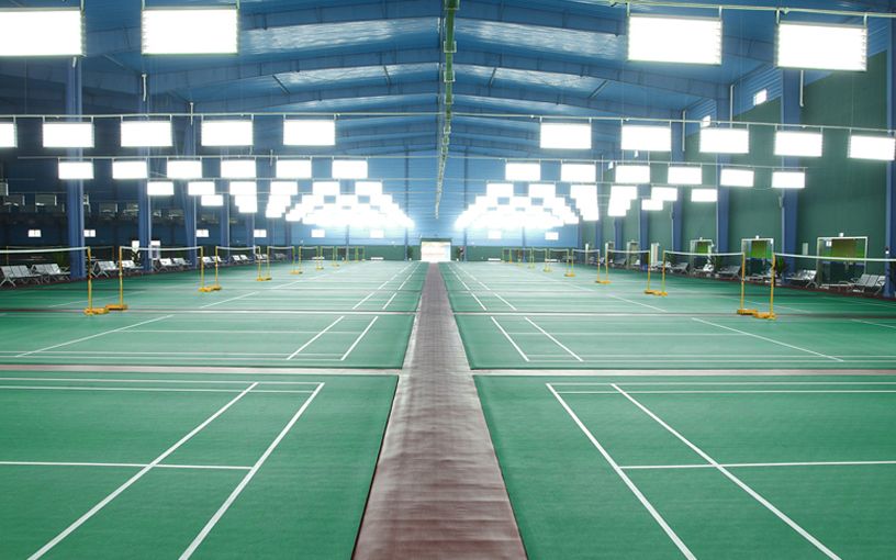 Salle de sports récréatifs Chengdu Jaximei Plus de 2 000 m² de sol sportif en plastique pour badminton PVC Février 2024