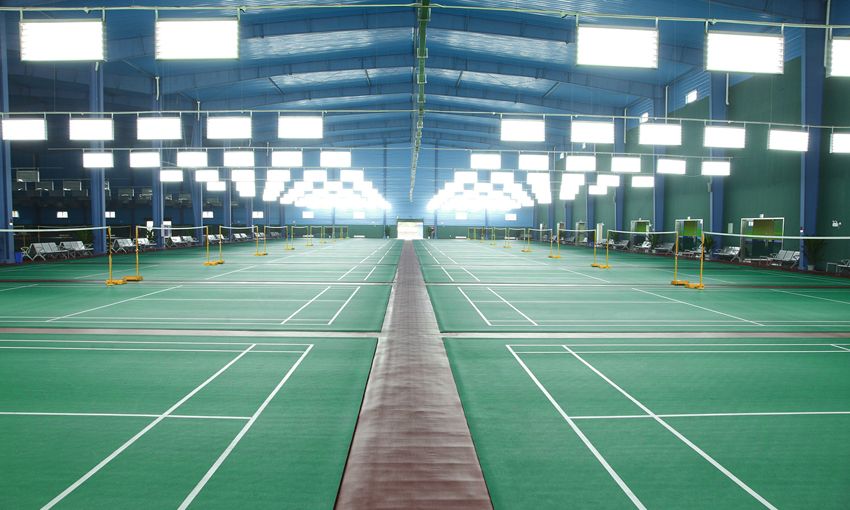 Salle de sports récréatifs Chengdu Jaximei Plus de 2 000 m² de sol sportif en plastique pour badminton PVC Février 2024